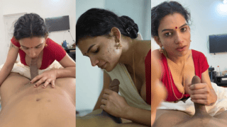 हॉट: वुमन रेड साड़ी स्टीमी ब्लोजॉब स्ट्रिप्स शग्गी बूबीएस